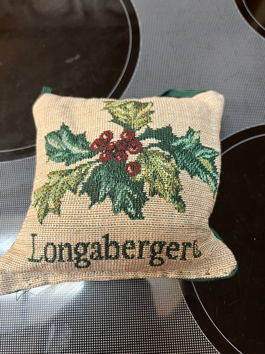 Longaberger Holly door hanger pillow