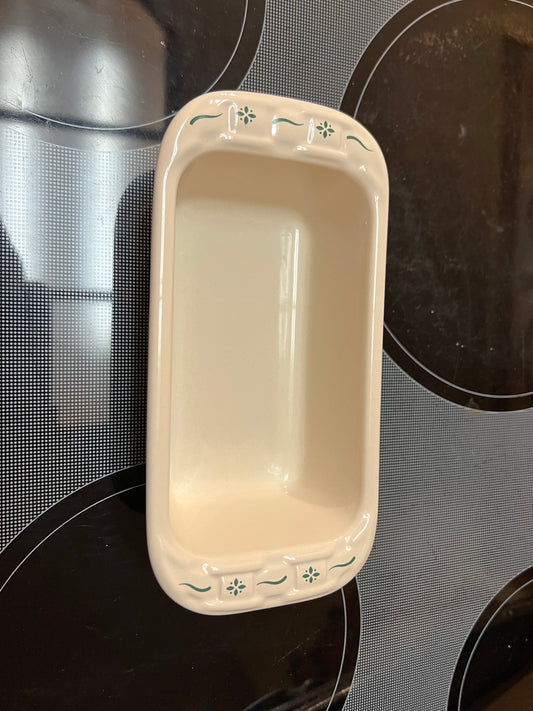 Longaberger Small loaf pan in heritage green