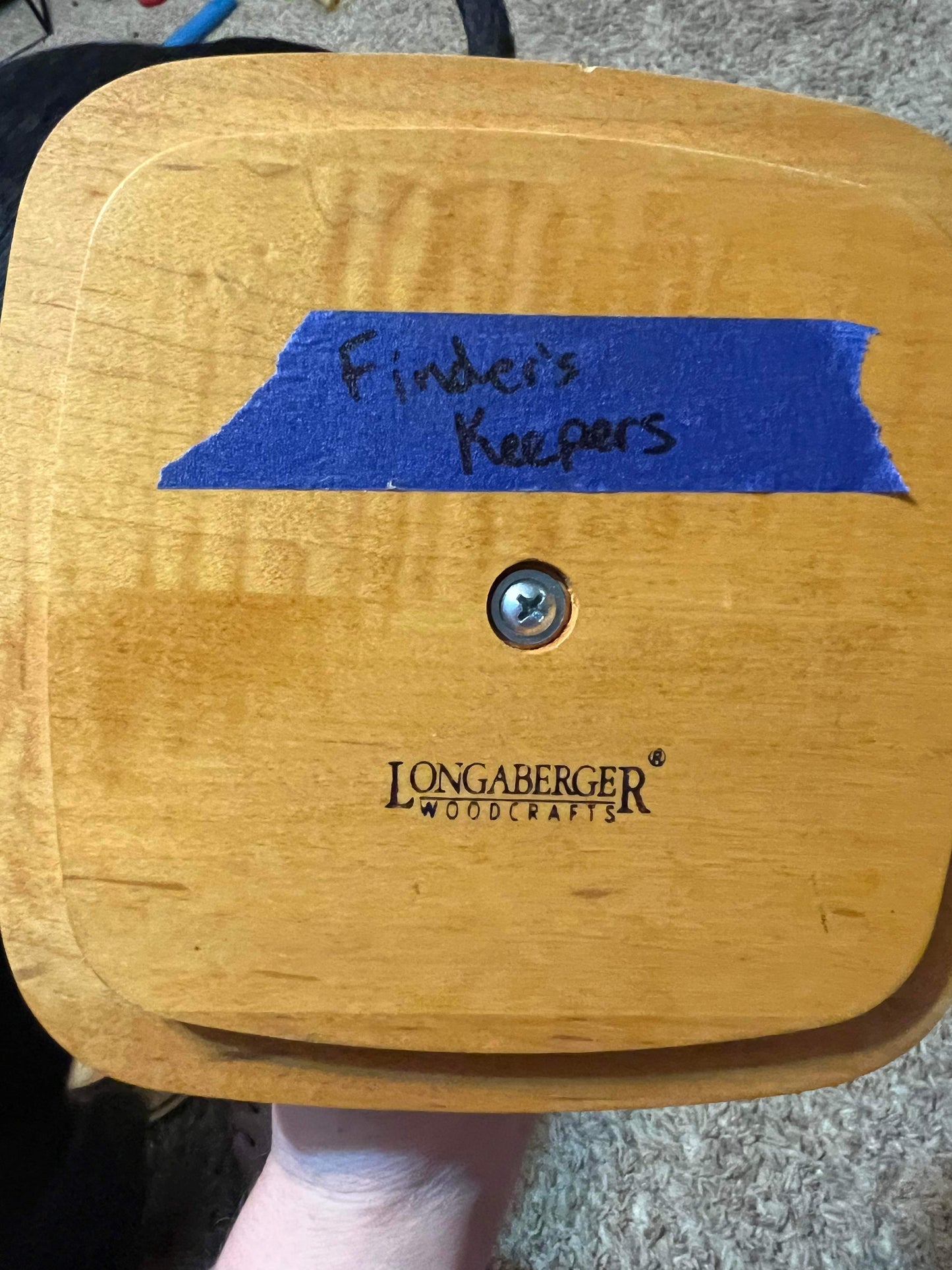 Longaberger Finder’s Keepers Lid with Knob