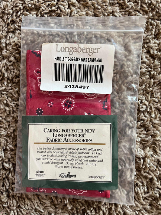 Longaberger Large Handle Tie In Backyard Bandanna