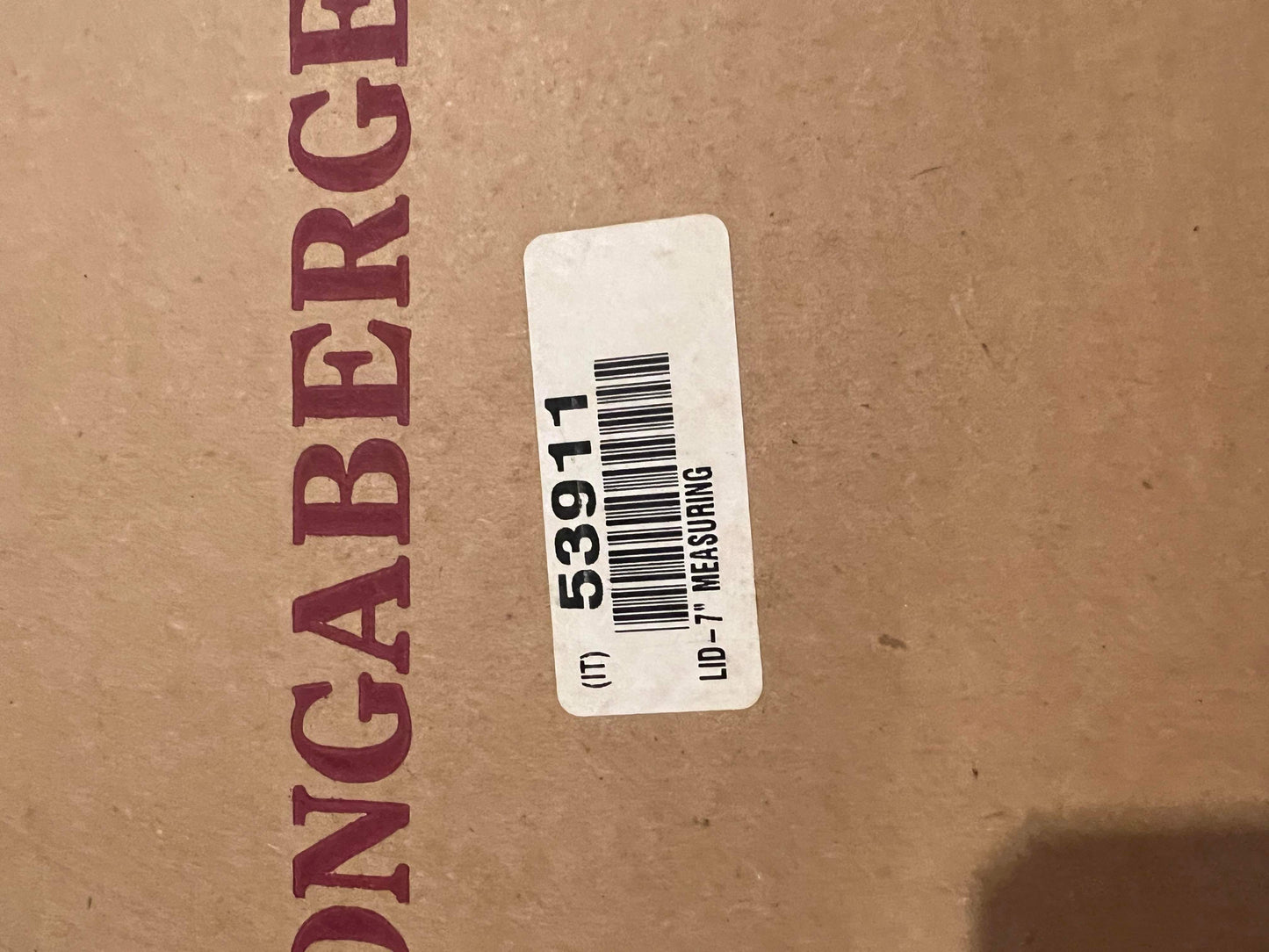 Longaberger 7” Measuring Lid with Knob