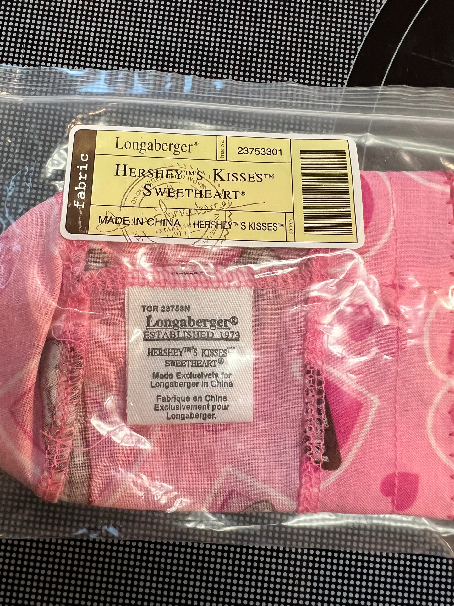 Longaberger Hersheys kisses sweetheart liner in Hersheys kisses
