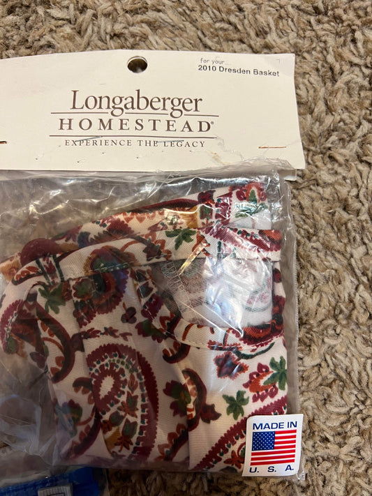 Longaberger 2010 Dresden Basket Liner in Chelsea Paisley