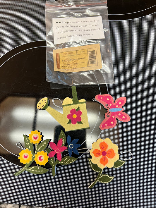 Longaberger flower garden tie ons