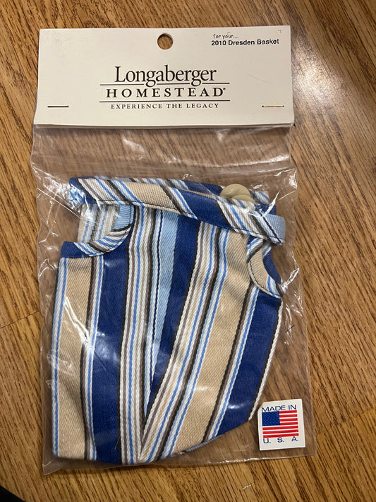 Longaberger 2010 Dresden Liner in Cabana Blue Stripe