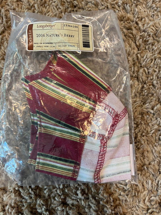 Longaberger 2006 Nature’s Berry Liner in Holiday Stripe