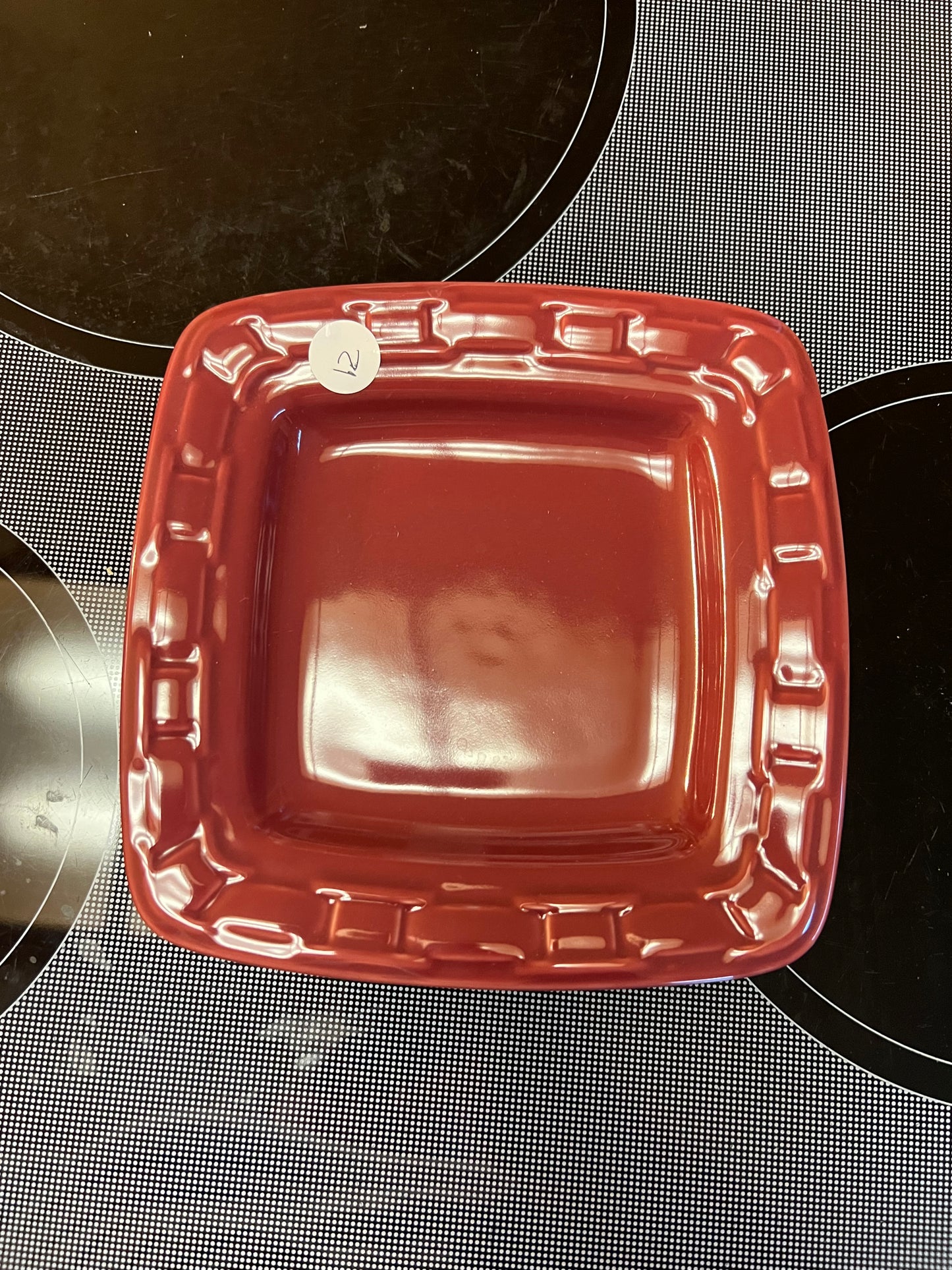 Longaberger Soft Square Bread & Butter Plate in Paprika