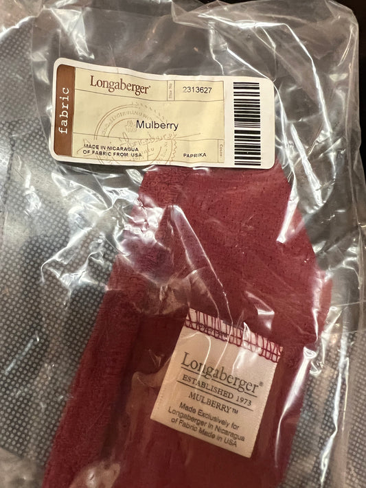 Longaberger mulberry liner in paprika