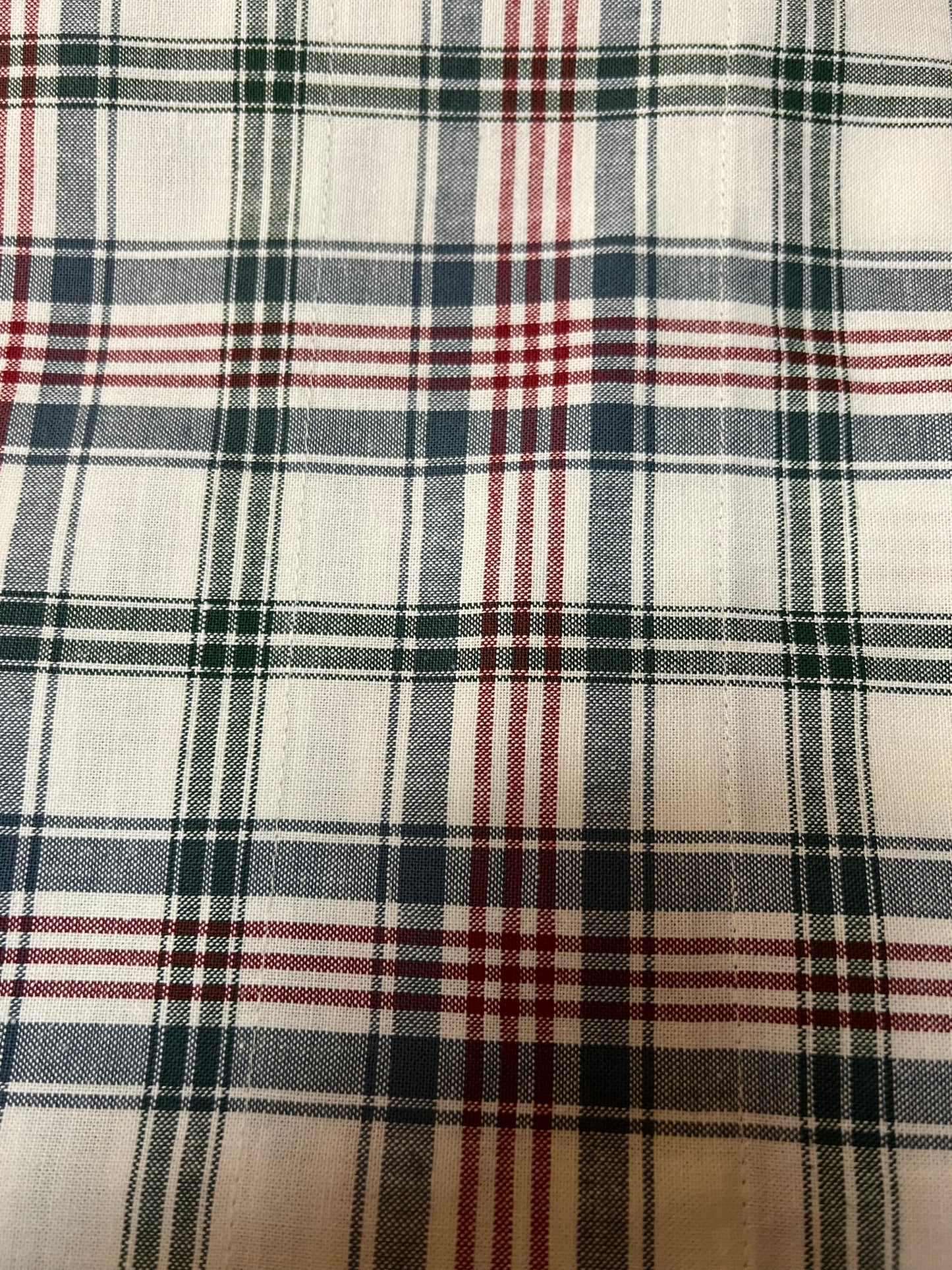 Longaberger valance in market day plaid 48x17.5