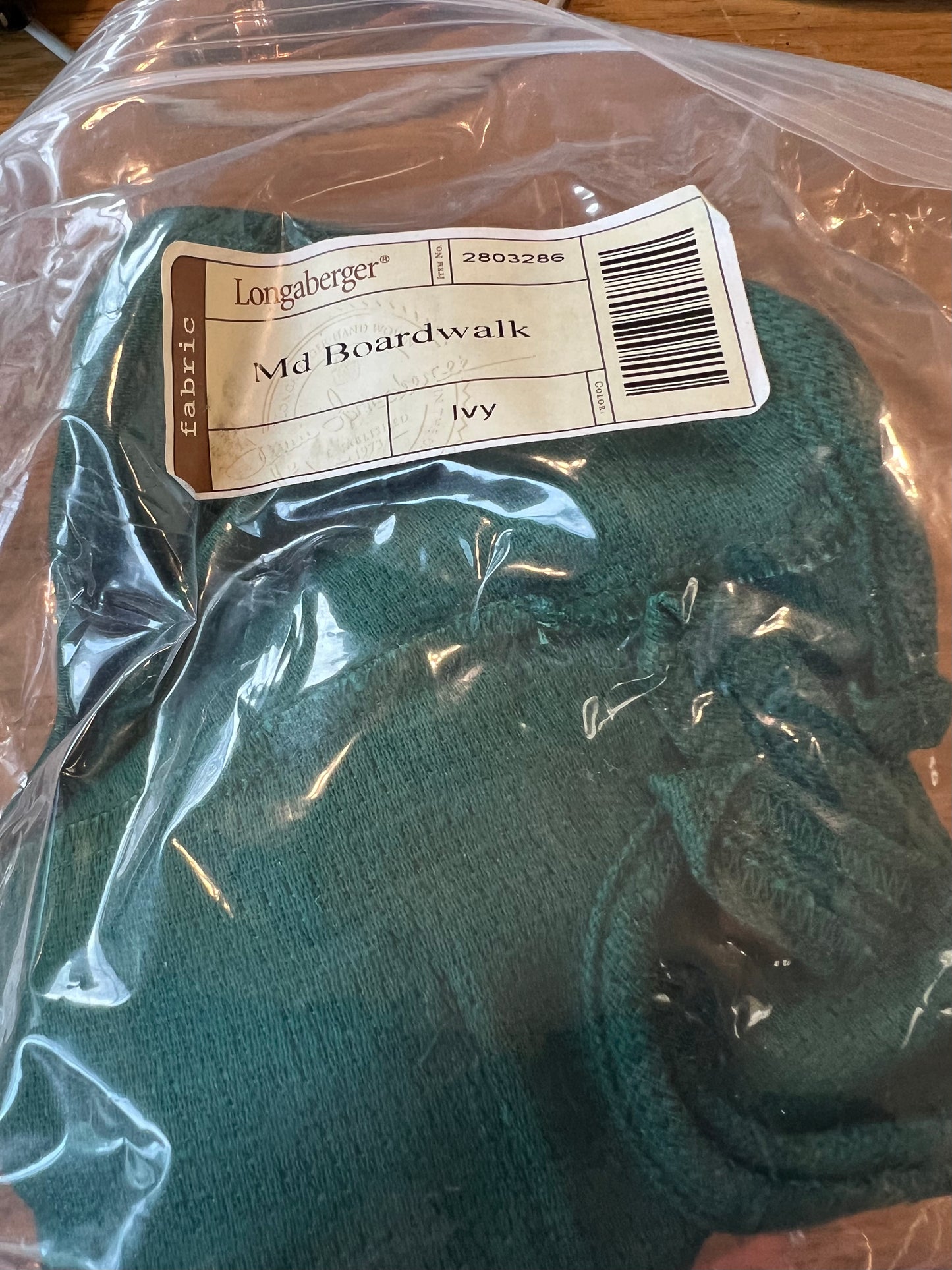 Longaberger medium boardwalk liner in ivy