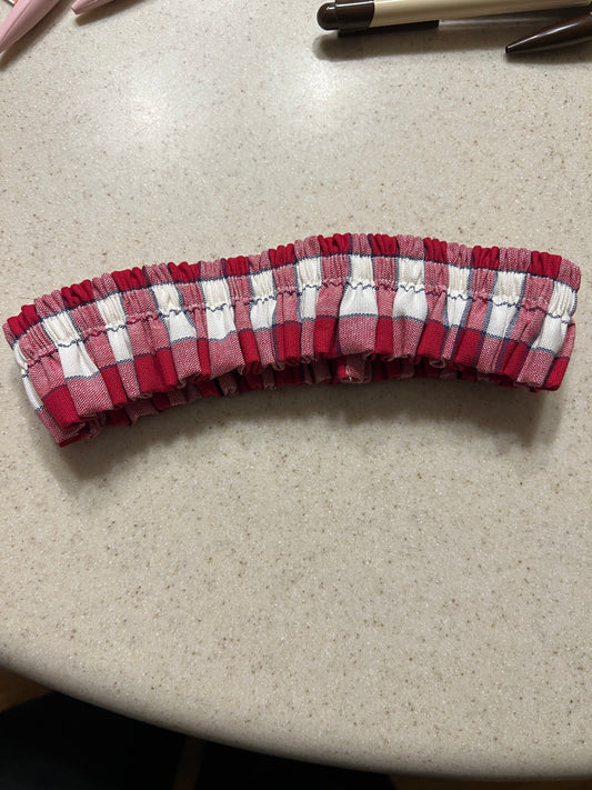 Longaberger Small garter in picnic plaid