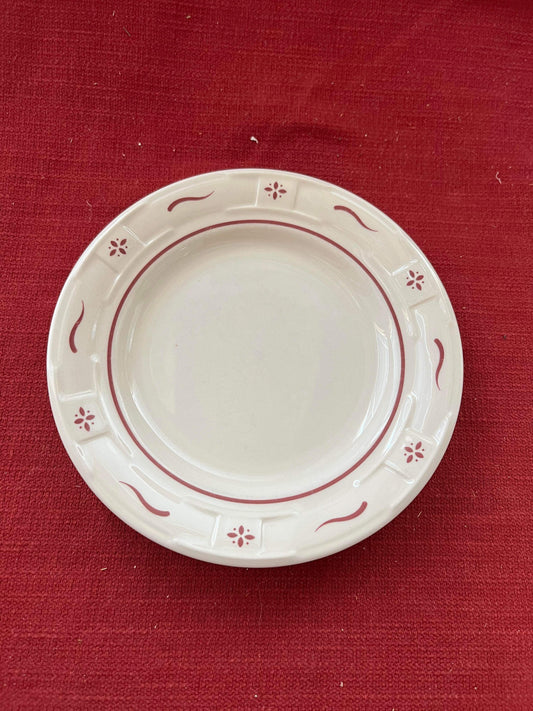 Longaberger Bread and Butter Plate in Traditional Red