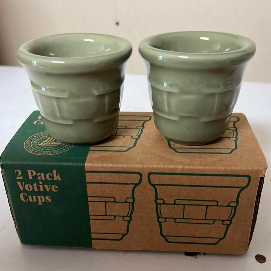Longaberger sage votive cups