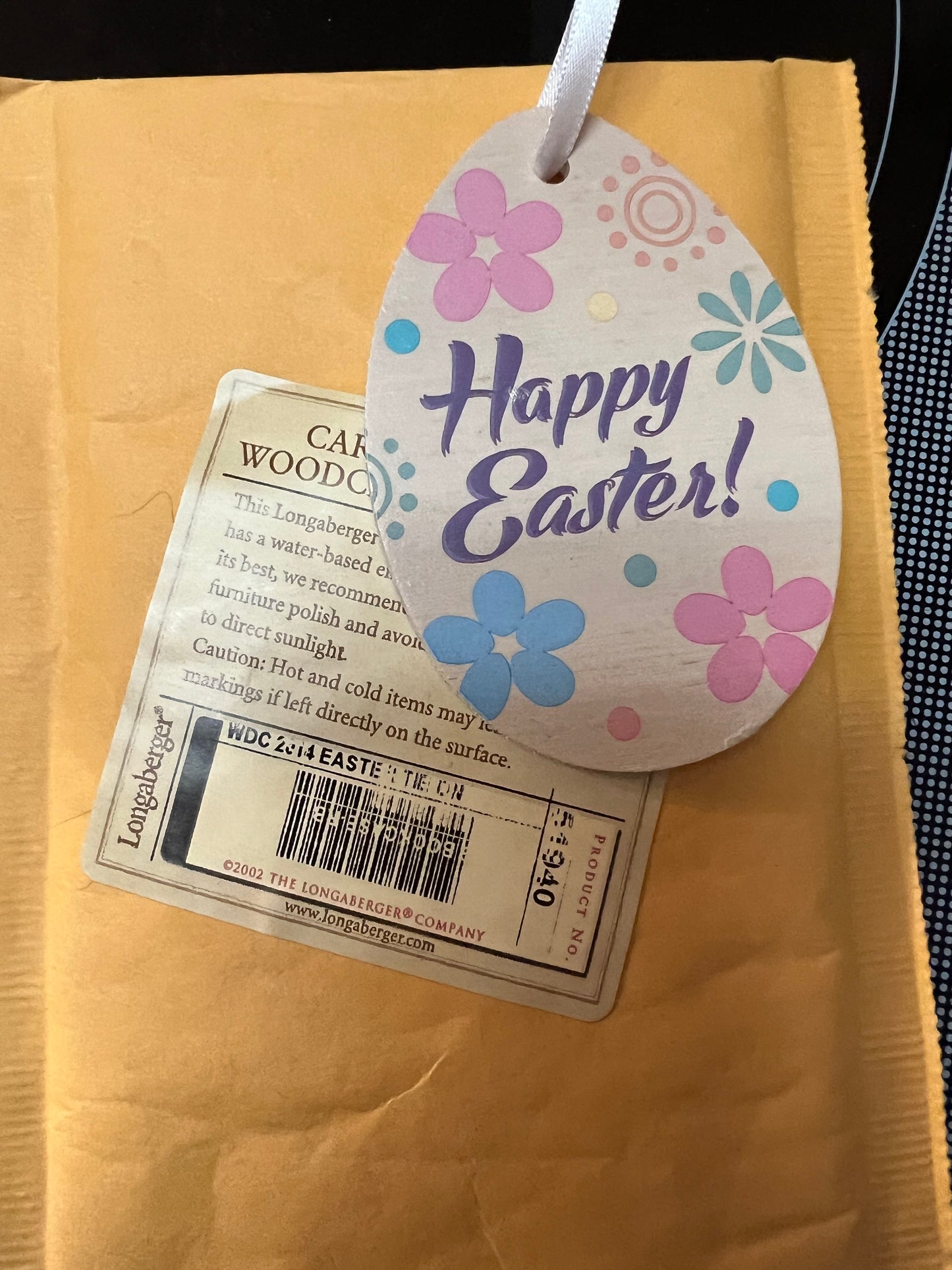 Longaberger wdc 2014 Happy Easter tie on
