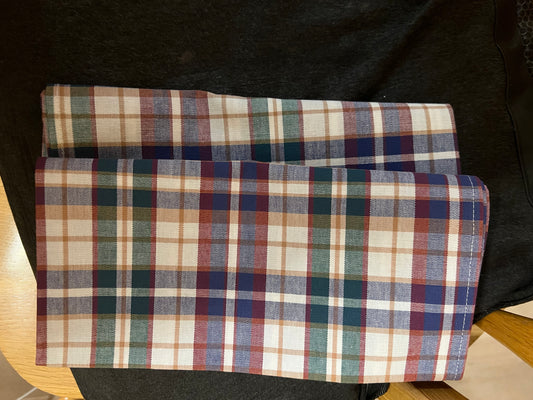 Longaberger woven traditions plaid pair of napkin