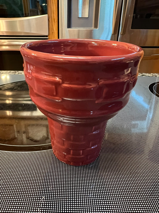 Longaberger Ice Cream cone Dish in Paprika