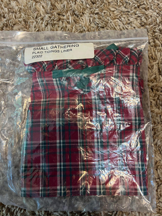 Longaberger Small Gathering Liner in Plaid Tidings