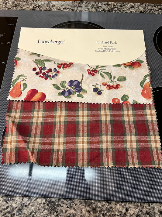 Longaberger orchard park collection fabric samples