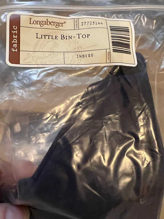 Longaberger Little bin top liner in indigo