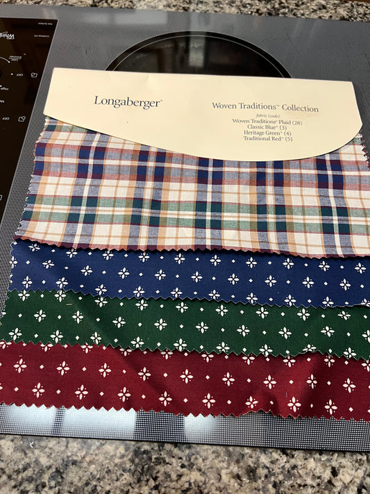 Longaberger woven traditions collection fabric samples