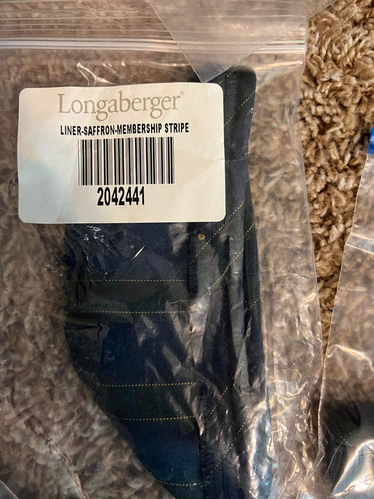 Longaberger Saffron Liner in Membership Stripe