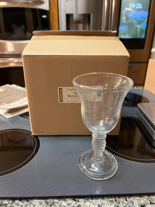 Longaberger 10 ounce water goblets set of 4