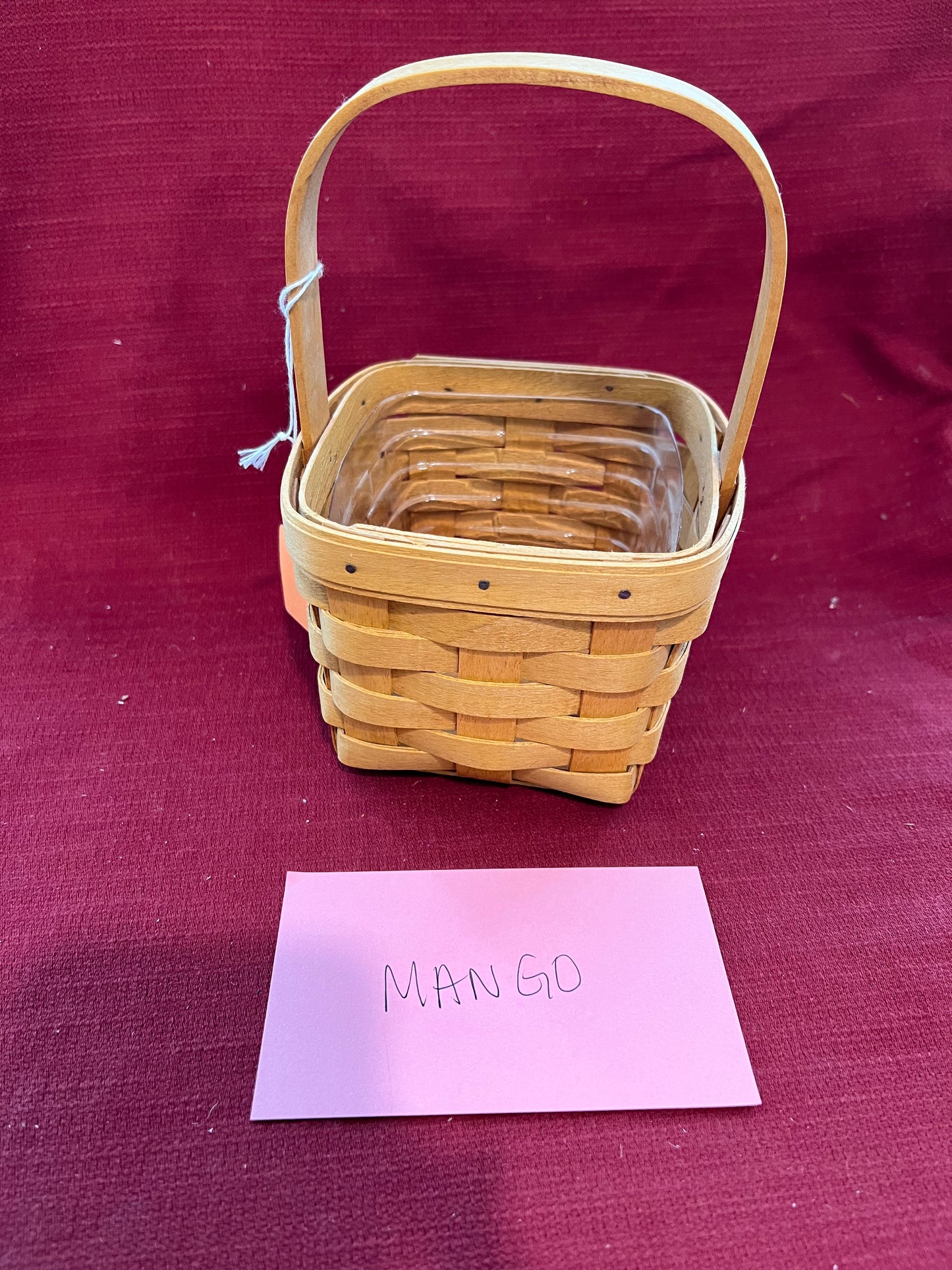 Longaberger Small peg basket with protector