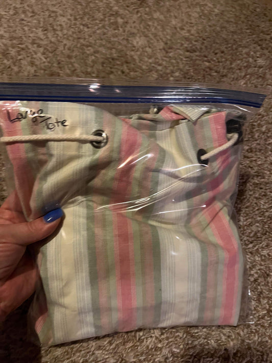 Longaberger Large Tote Liner in Cabana Stripe