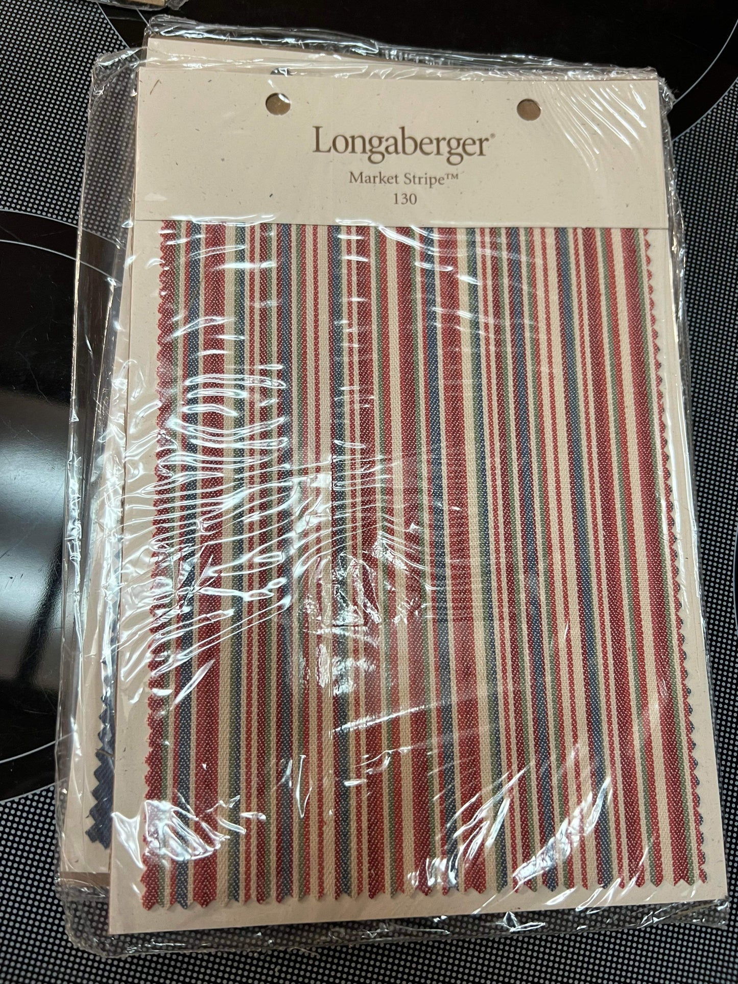 Longaberger fabric sample market stripe