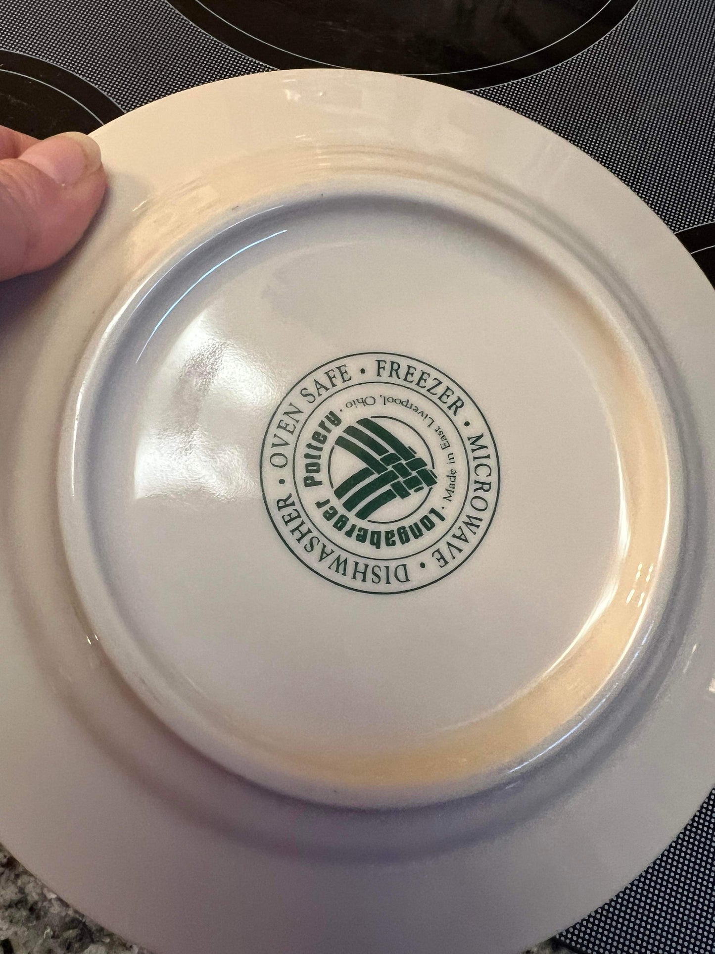 Longaberger heritage green bread and butter plate