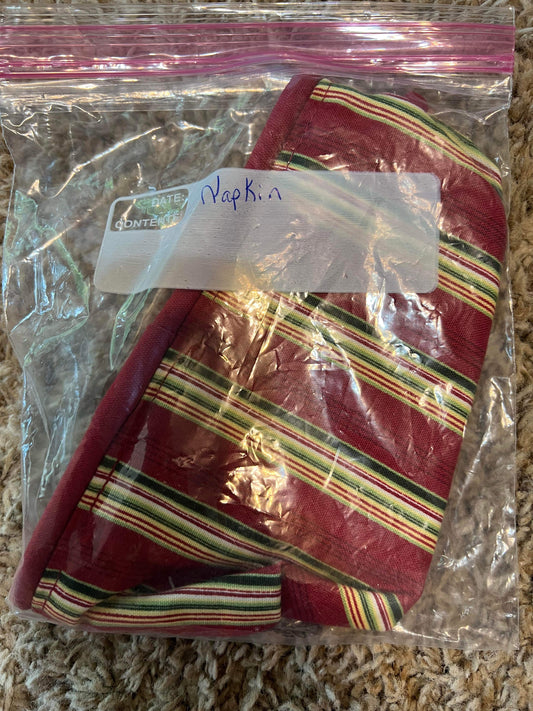 Longaberger Napkin Liner in Holiday Stripe