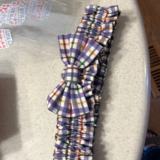 Longaberger medium garter in blueberry plaid