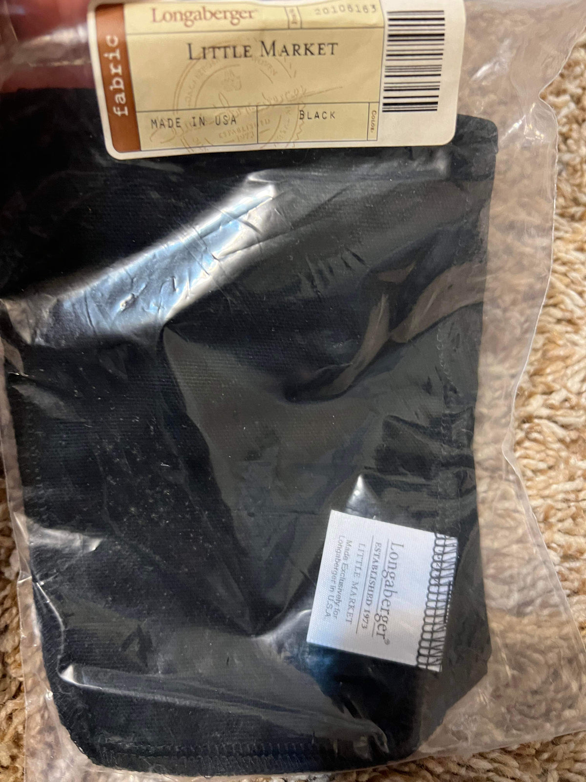 Longaberger Little Market Liner in Black