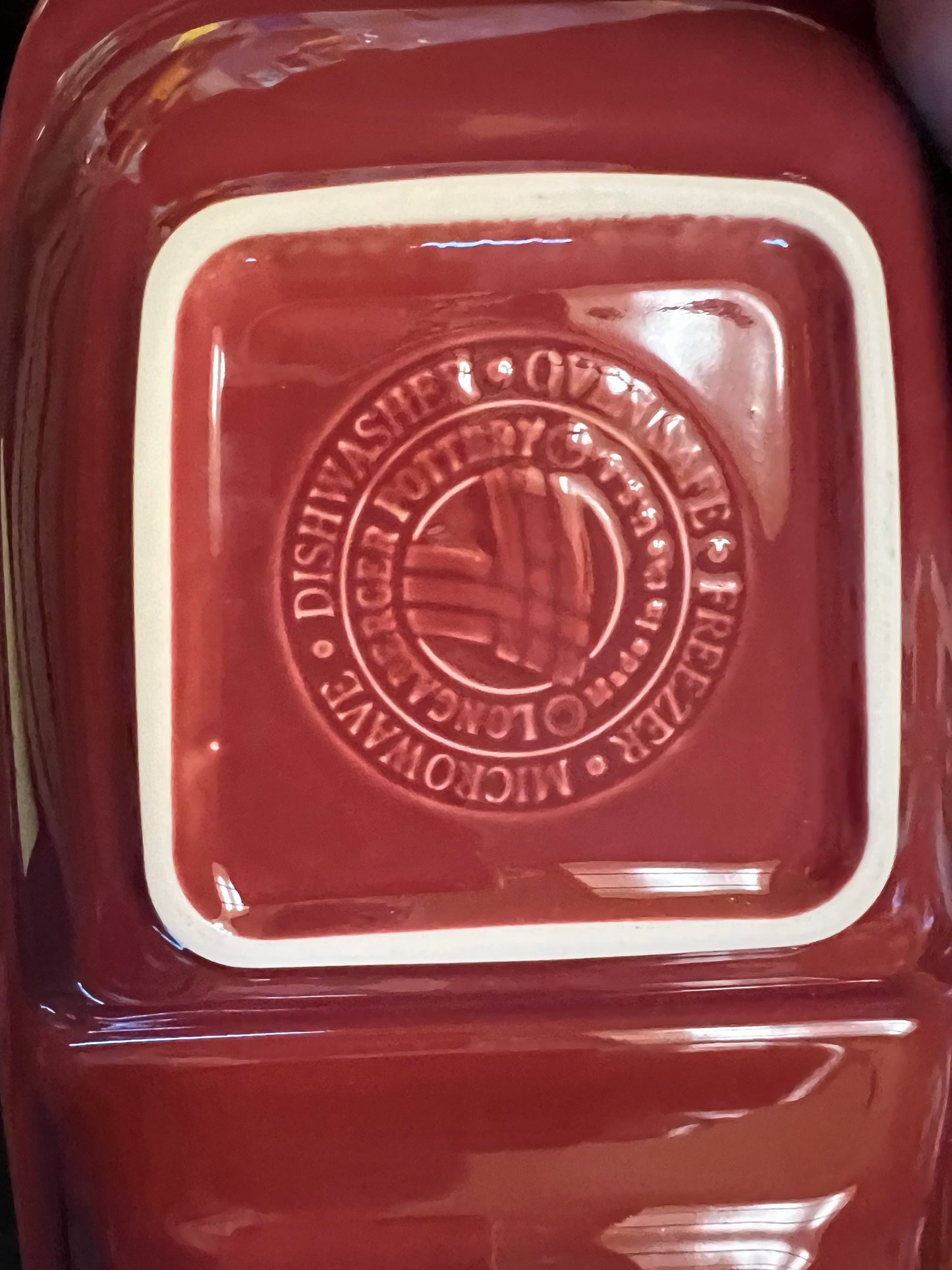 Longaberger divided tray in paprika