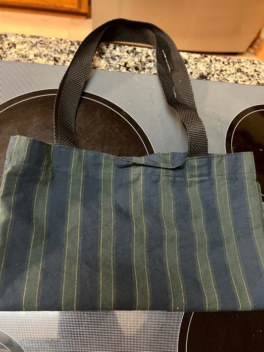 Longaberger memberships stripe tote bag