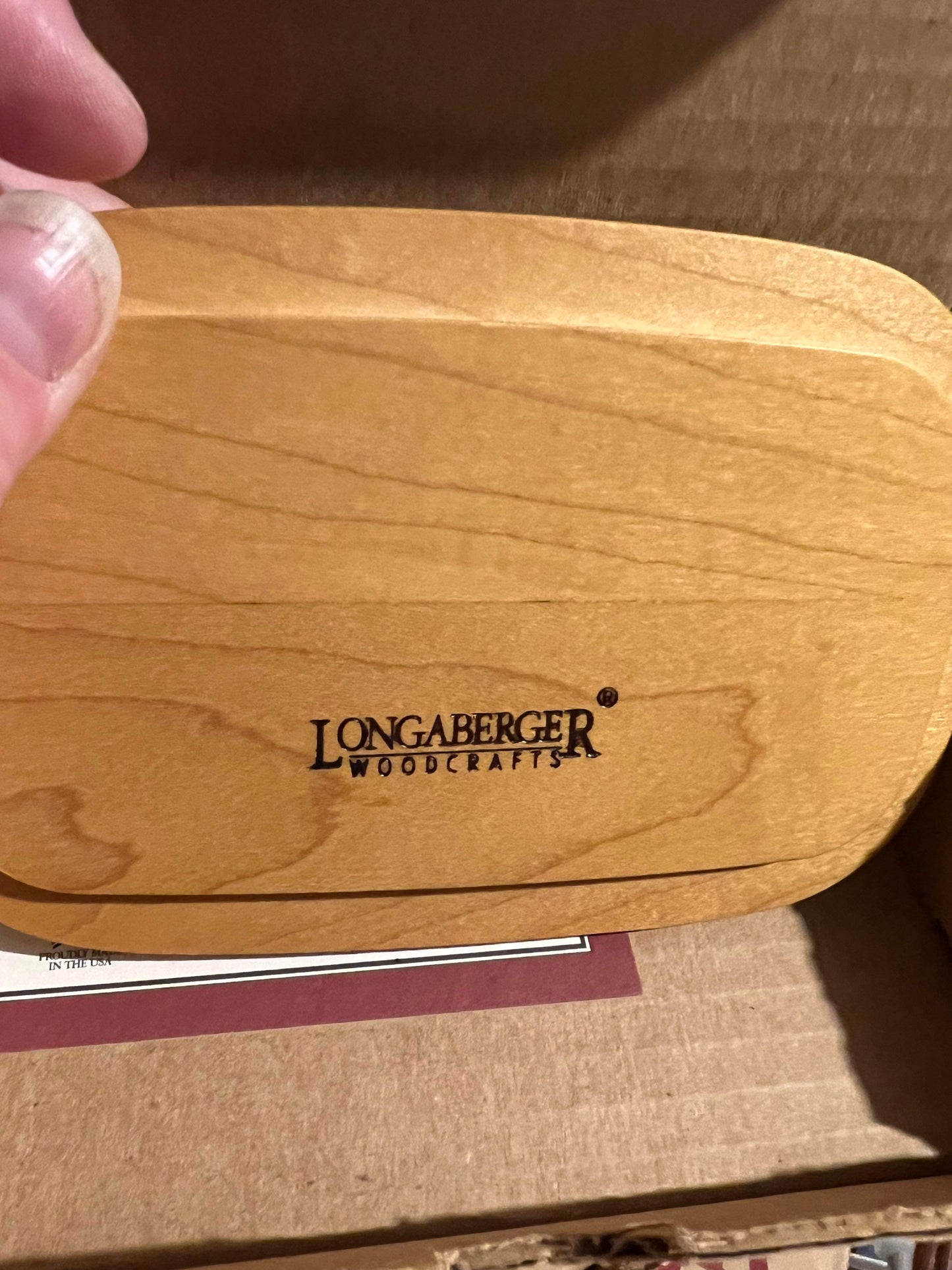 Longaberger 2001 Hostess Appreciation Lid