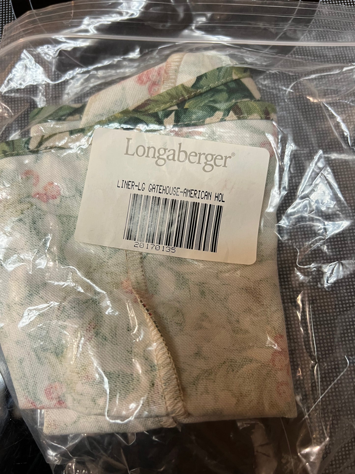 Longaberger Large GateHouse Liner in American Holly
