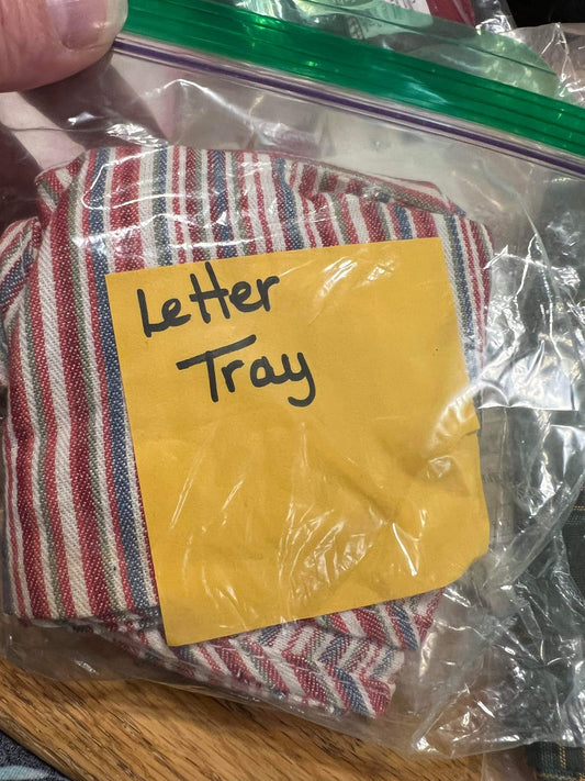 Longaberger Letter Tray Liner in Market Stripe