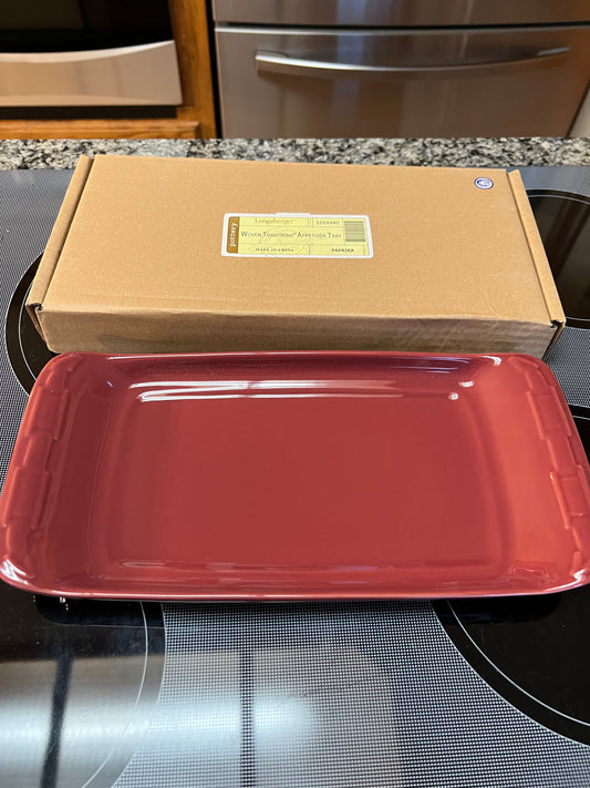 Longaberger appetizer tray in paprika
