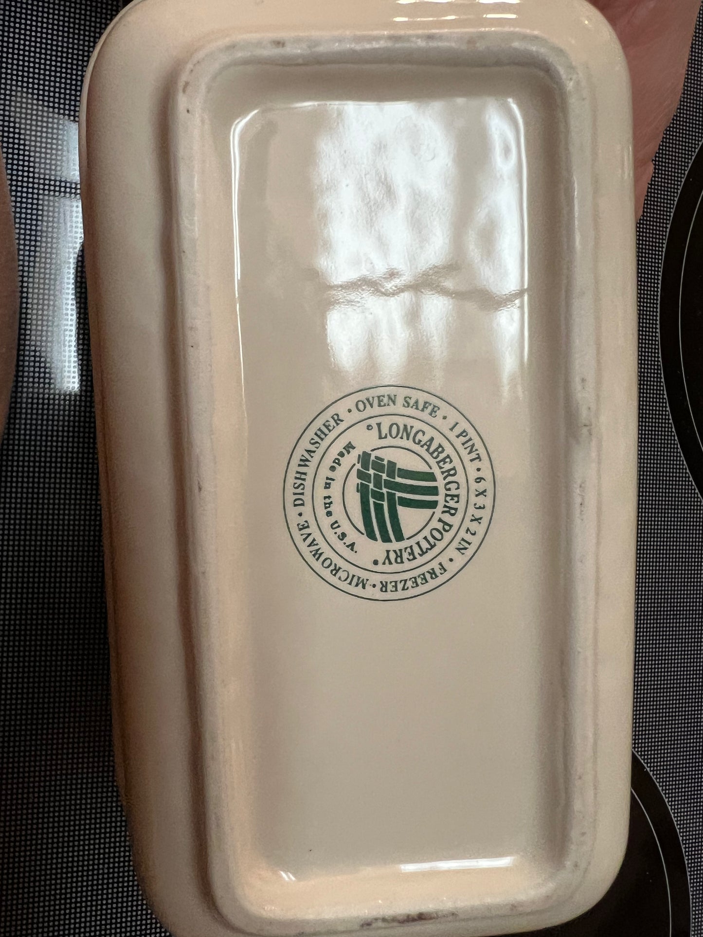 Longaberger Small loaf pan in heritage green