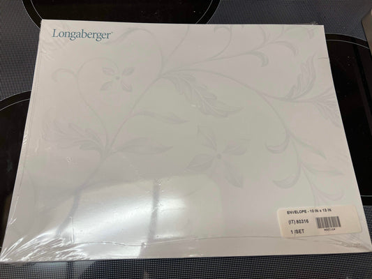 Longaberger set of 10x13 envelopes