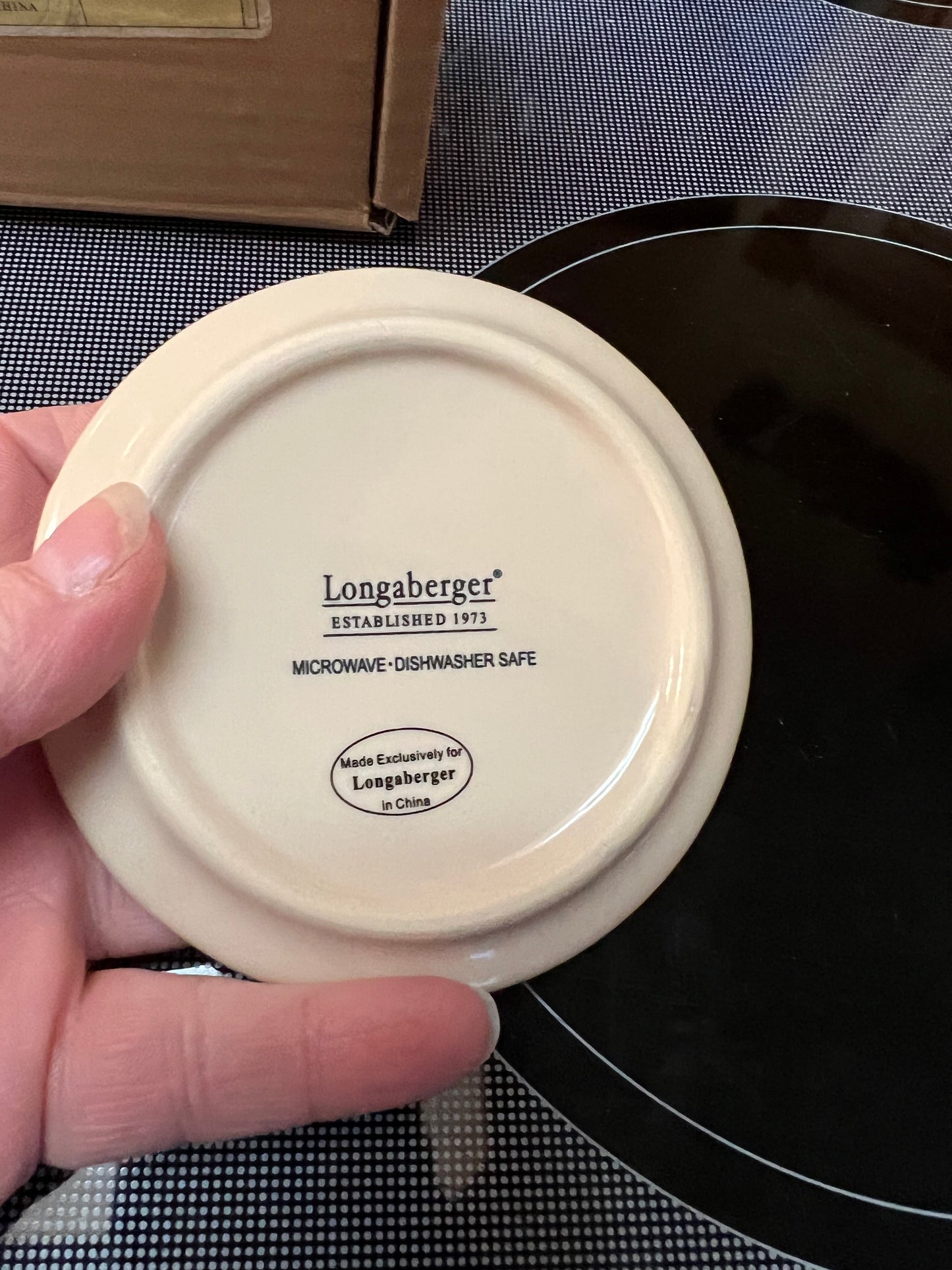 Longaberger peppermint twist coasters set of 4