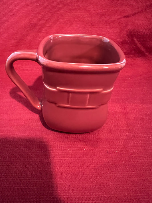 Longaberger soft square mug in paprika