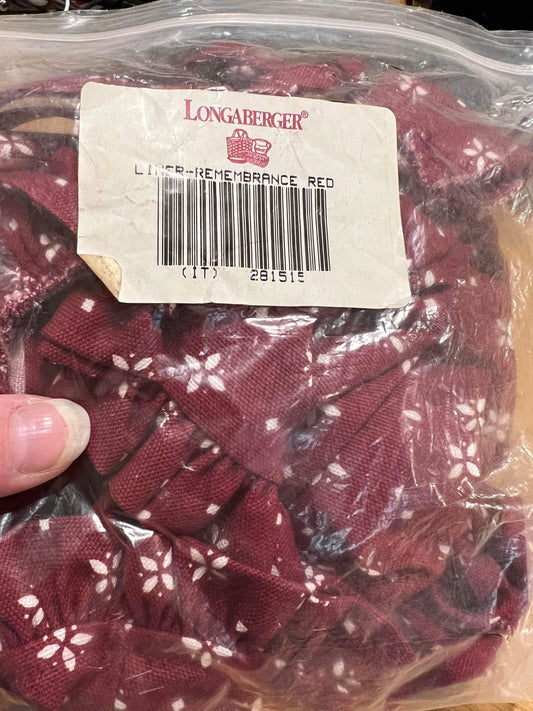 Longaberger Remembrance Liner in Red