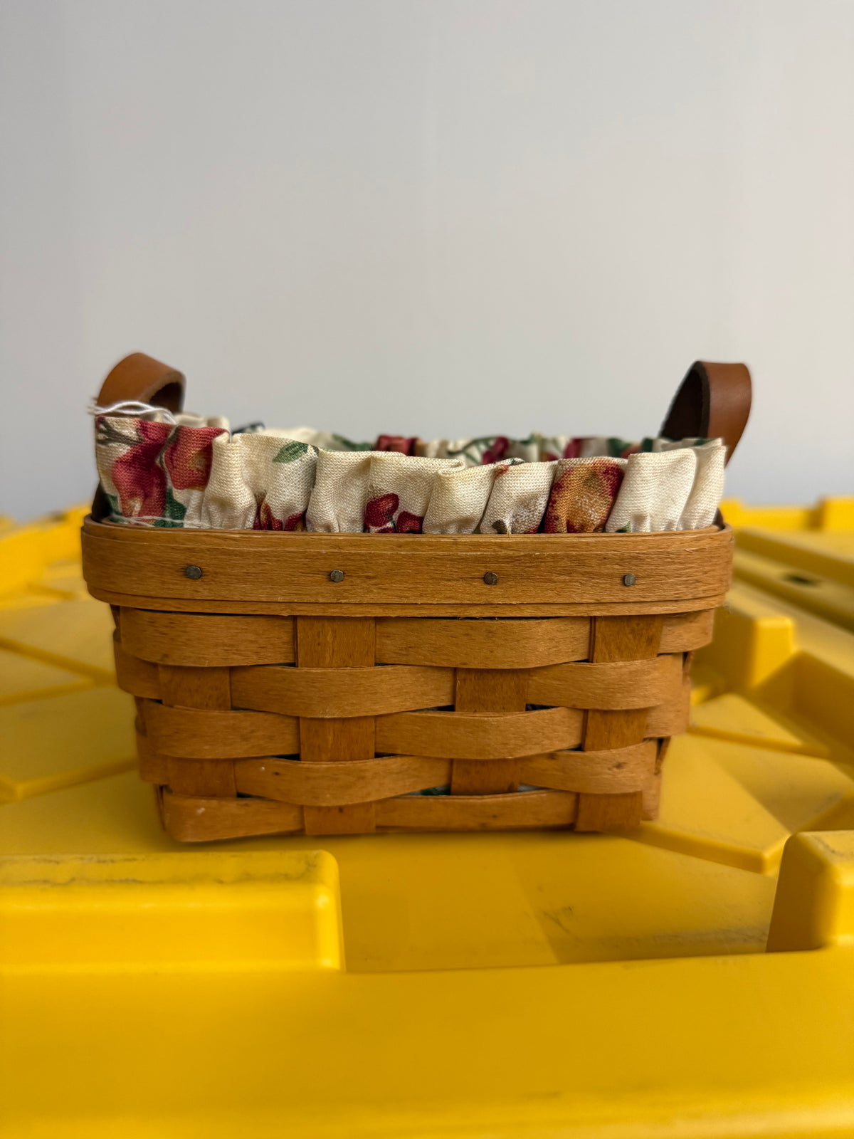 Longaberger tea basket with liner and protector