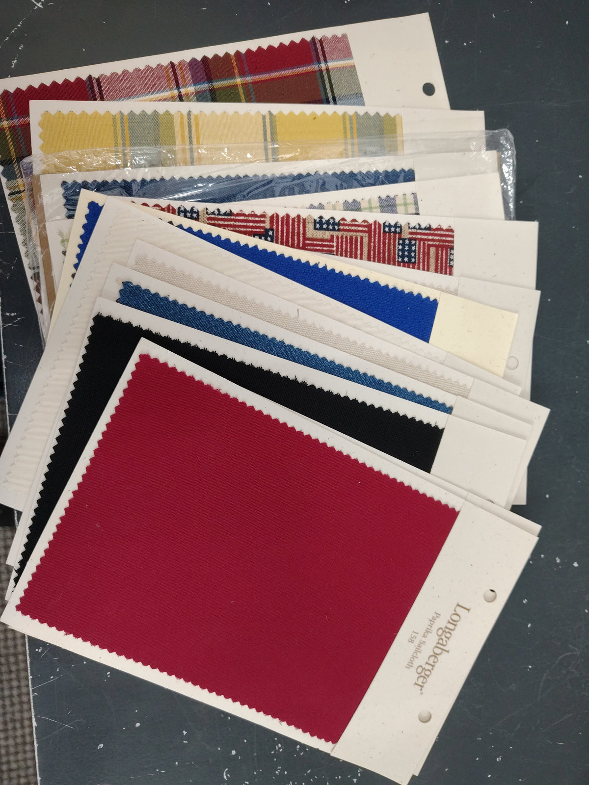 Longaberger fabric cards
