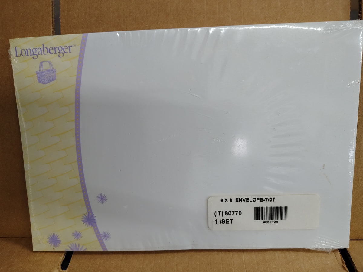 Longaberger 6x9 envelopes