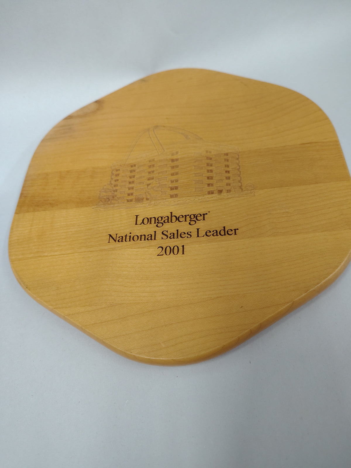 Longaberger 2001 National Sales Leader lid
