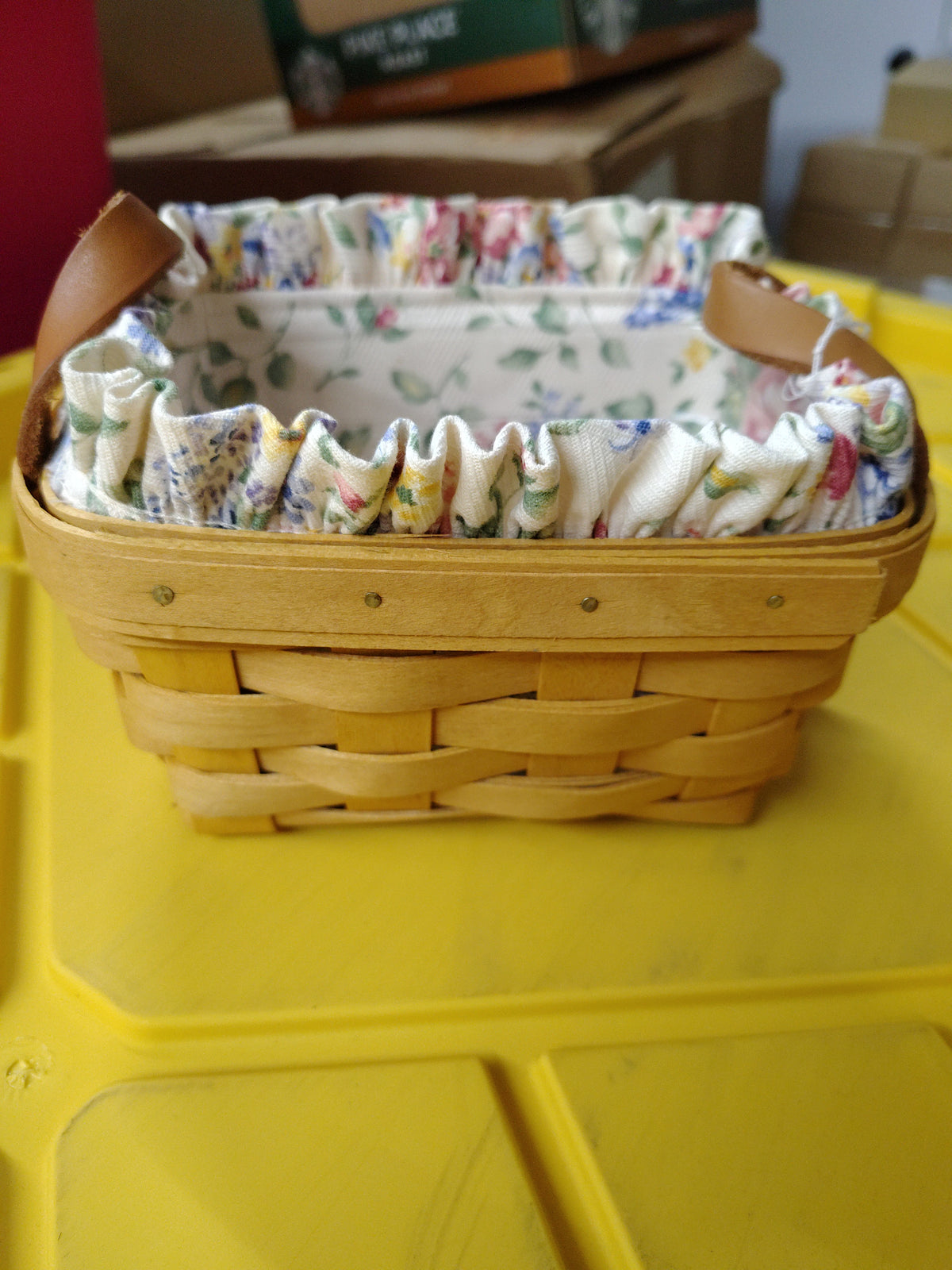 Longaberger Tea basket with liner and protector