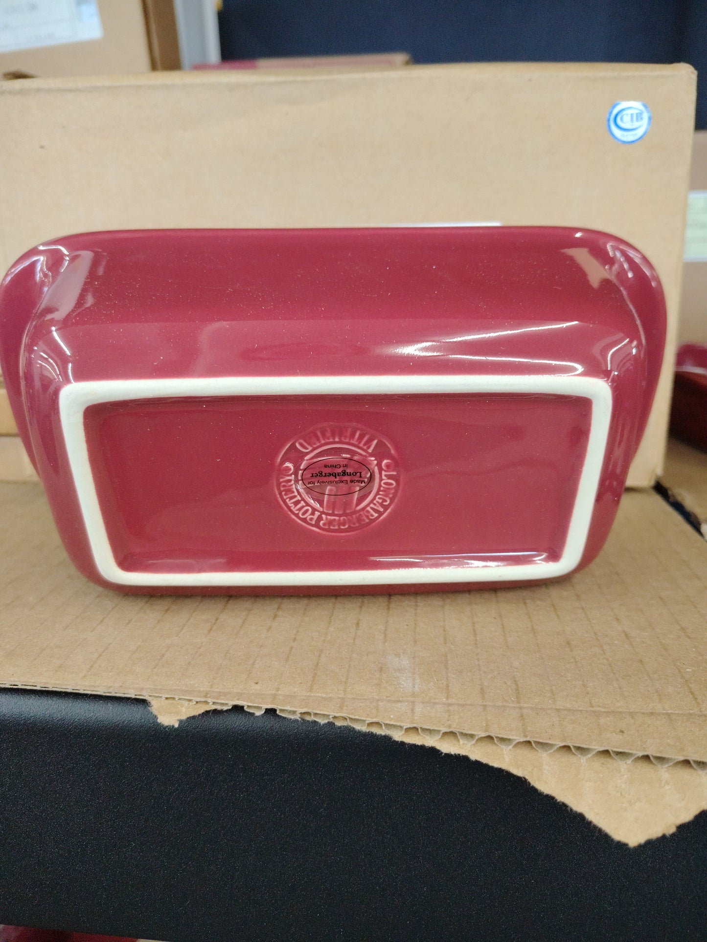 Longaberger woven traditions small loaf dish in paprika